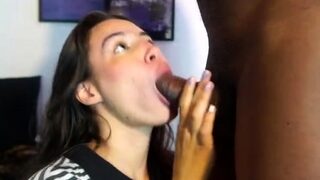 Sexy milf amateur wife interracial cuckold handjob