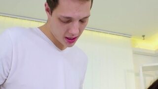 Cute bisex GF 3some drilled in pussy after facesitting