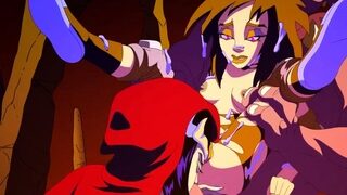 Hentai redhead gives blowjob and having sex